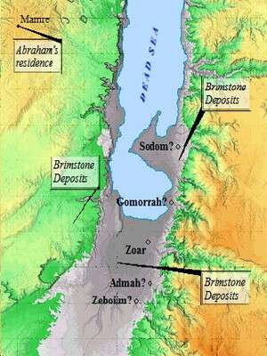 Map of 5 Cities - Sodom and Gomorrah